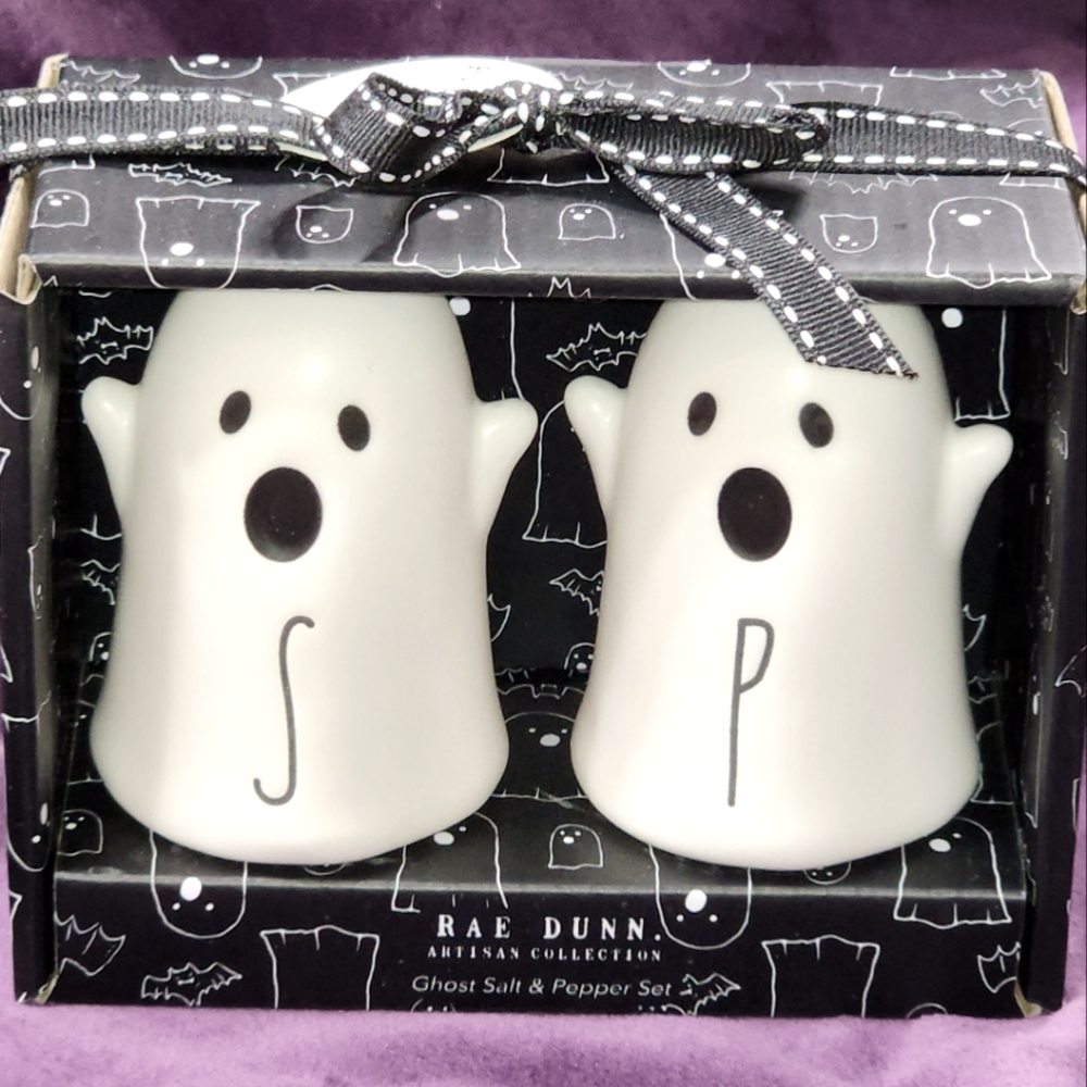 Rae Dunn Ghost Salt and Pepper Shakers Artisan Collection